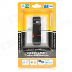 Dual Band 2.4G&amp;amp;amp;5G Wireless-N USB WiFi Adapter - Black stick foto