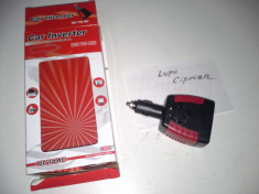 Invertor mini auto 12v ,220v nou putere max 150w foto