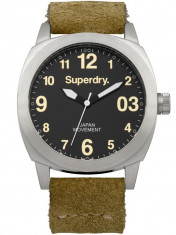 Superdry SYG103TB Herrenuhr 3ATM Leder hellbraun 45mm foto