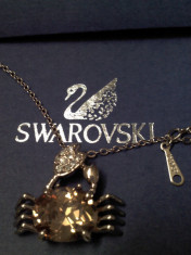 Pandantiv Swarovski si Lantisor Placat Aur 18K cu Livrare Gratuita foto