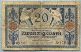 450 BANCNOTA - GERMANIA - 20 MARK - anul 1915 -SERIA 1767588 -starea care se vede