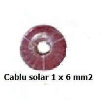 Cablu solar pentru panouri fotovoltaice 1 x 6 mm2, Rosu si Negru foto