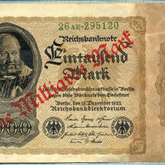 445 BANCNOTA - GERMANIA - 1 MILIARD/1000 MARK - anul 1923/1922 -SERIA 295120 -starea care se vede