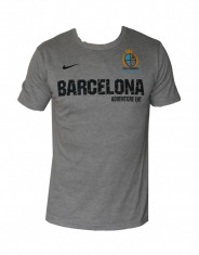 Tricou Nike - Barcelona - Gri - Model casual - De bumbac - Masuri: XL, XXL - Cambrat pe corp foto