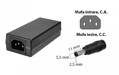 SURSA ALIMENTATOR INCARCATOR 220V 12V 5A 60W foto