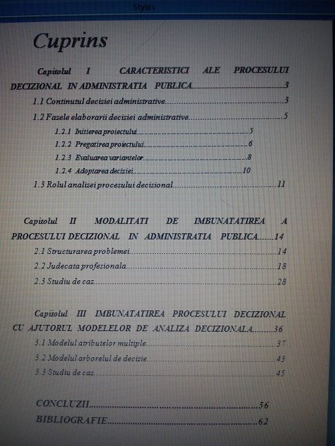 Lucrare De Licenta Profil Administratie Publica Posibilitati De Imbunatatire A Procesului Decizional In Administratie Publica Okazii Ro