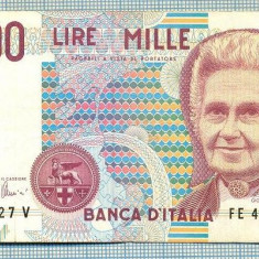 550 BANCNOTA - ITALIA - 1000 LIRE - anul 1990 -SERIA 465327 -starea care se vede