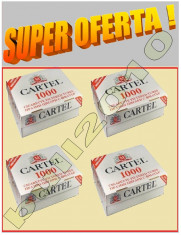 SUPER OFERTA!!!! 4 x Tuburi CARTEL 1000 tuburi, filtre / cutie, TOTAL 4000 TUBURI pentru injectat tutun, tigari foto