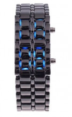 Ceas unisex ceas de mana Ceas Led Iron Samurai Lava Binar Watch Unisex Ceas Samurai rosu sau albastru foto