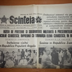 ziarul scanteia 17 aprilie 1979 ( vizita lui ceausescu in angola si zambia )