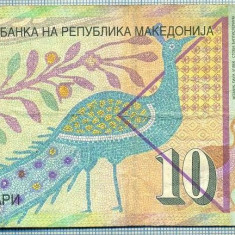 609 BANCNOTA - MACEDONIA - 10 DENARI - anul 1997 -SERIA 635508 -starea care se vede