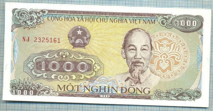 605 BANCNOTA - VIETNAM - 1000 DONG - anul 1988 -SERIA 2325161 -starea care se vede