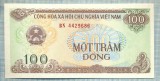 607 BANCNOTA - VIETNAM - 100 DONG - anul 1991 -SERIA 4429686 -starea care se vede