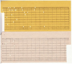 VINTAGE_CARTELA PERFORATA SISTEM VECHI DE CALCULATOR_ANII 80 foto