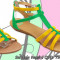 Sandale Dama --- ROSSINI - Cod : 73R1111 Verde/Giallo