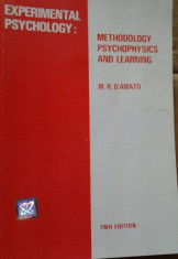 D&amp;#039; AMATO - PSIHOLOGIE EXPERIMENTALA ( lb engleza) EXPERIMENTAL PSICHOLOGY METHODOLOGY PSYCHOPHYSICS AND LEARNING de M.R. D&amp;#039;AMATOL foto