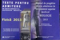 Vand carti de teste pentru admitere medicina Bucuresti ( fizica si biologie) foto