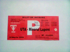 UTA-Minerul Lupeni (14 martie 2009) / bilet foto