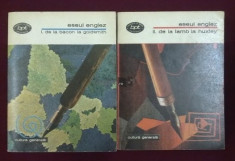 Eseul englez De la Bacon la Goldsmith * De la Lamb la Huxley 2 vol. BPT 1975 foto