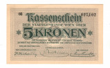 SV * 5 KRONEN / COROANE 1918 Austria NOTGELD Viena XF+/-aUNC