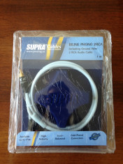 Cabluri interconect Phono Supra Cables Biline Phono 2RCA de 1m lungime sigilate la cel mai bun pret! foto