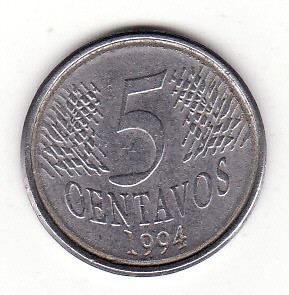 Brazilia 5 centavos 1994 foto