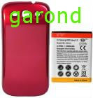 Acum. Li-ion, extins+carcasa spate, 3,7V/3600mA - comp. Samsung Galaxy S III - rosu/1523 foto