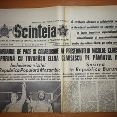 ziarul scanteia 22 aprilie 1979 ( vizita lui ceausescu in mozambic si burundi )