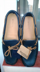 Pantofi casual mocasini BERSHKA Jeans originali piele naturala noi marimea 40 foto