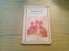 SFANTA MANASTIRE SINAIA * Monografie -- arhimandritul Serafim Georgescu -- 1936, 106 p. cu imagini in text foto