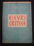 POMPILIU CONSTANTINESCU - ESEURI CRITICE {1947}