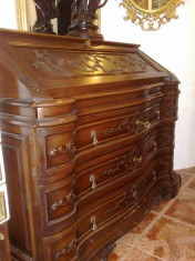 secretaire/comoda/birou antic stil baroc/rococo/victorian,lemn masiv nuc, foto