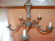 candelabru vechi bronz masiv foto