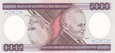 Bancnota Brazilia 5.000 Cruzeiros (1981) - P202a UNC foto