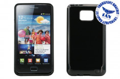 Husa Silicon Samsung Galaxy S2 I9100 Negru (Fan Courier gratuit) foto