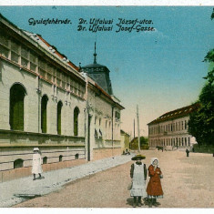 3972 - ALBA - IULIA, centrul - old postcard - used - 1918