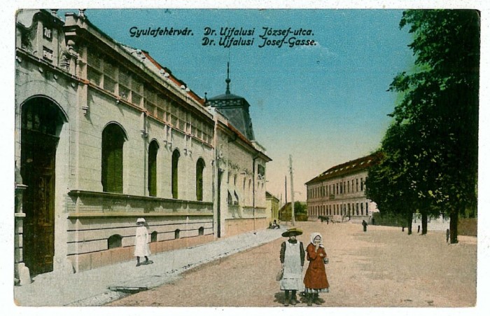 3972 - ALBA - IULIA, centrul - old postcard - used - 1918