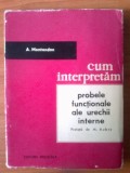 P Cum Interpretam Probele Functionale Ale Urechii Interne - A. Montandon, Alta editura
