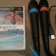 Set Singstar playstation 2 joc ps2 + 2 microfoane+ cablu