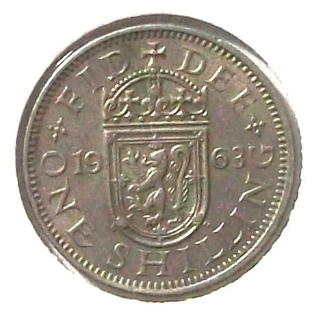 G4. ANGLIA MAREA BRITANIE 1 SHILLING 1963, 5.65 g., Copper-Nickel, 23.5 mm **