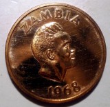 A.054 ZAMBIA 2 NGWEE 1968 PROOF 4000ex., Africa