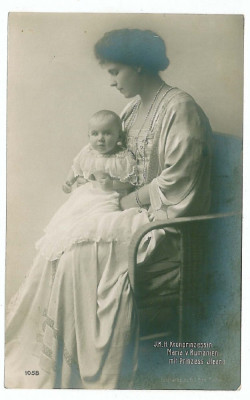 2445 - Regina Maria, Queen MARY, Princess ILEANA - old postcard, real PHOTO foto