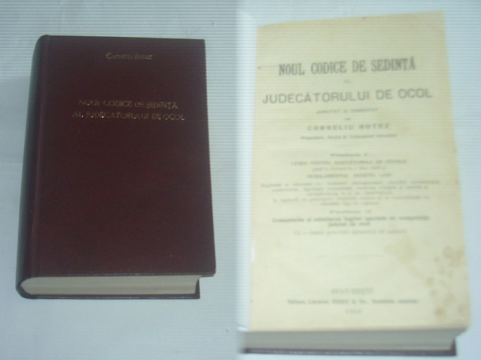 CORNELIU BOTEZ-NOUL CODICE DE SEDINTA AL JUDECATORULUI DE OCOL~Ed. 1908,pag.1388