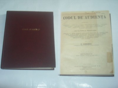 C. HAMANGIU - CODUL DE AUDIENTA ~ Editie 1923, Editia a treia foto