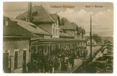 1491 - FELDIOARA, Railway Station - old postcard - used - 1926 foto