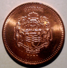 7.112 GUYANA 5 DOLLARS 2002 XF/AUNC foto
