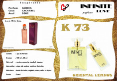 Parfum K73 Inspiratie Casa CACHAREL- Nume GLORIA foto