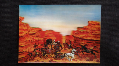 Vedere 3D - Vestul salbatic - indieni si cowboy foto