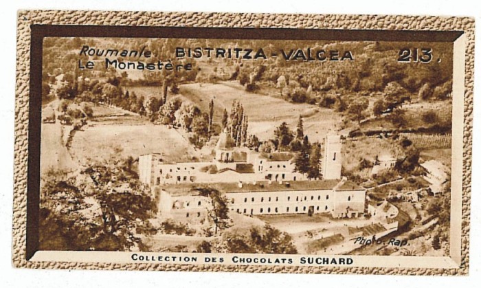 107 - BISTRITA, Valcea, Monastery - mini old postcard, reclama - unused