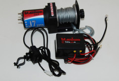Troliu Titanium pentru ATV cu cablu de otel J7 2000lbs foto